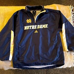 Notre Dame Addidas Youth 1/4 zip Jacket